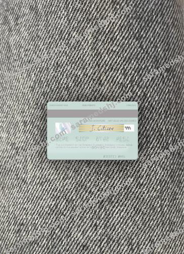 Zimbabwe Standard Chartered visa debit card photolook back